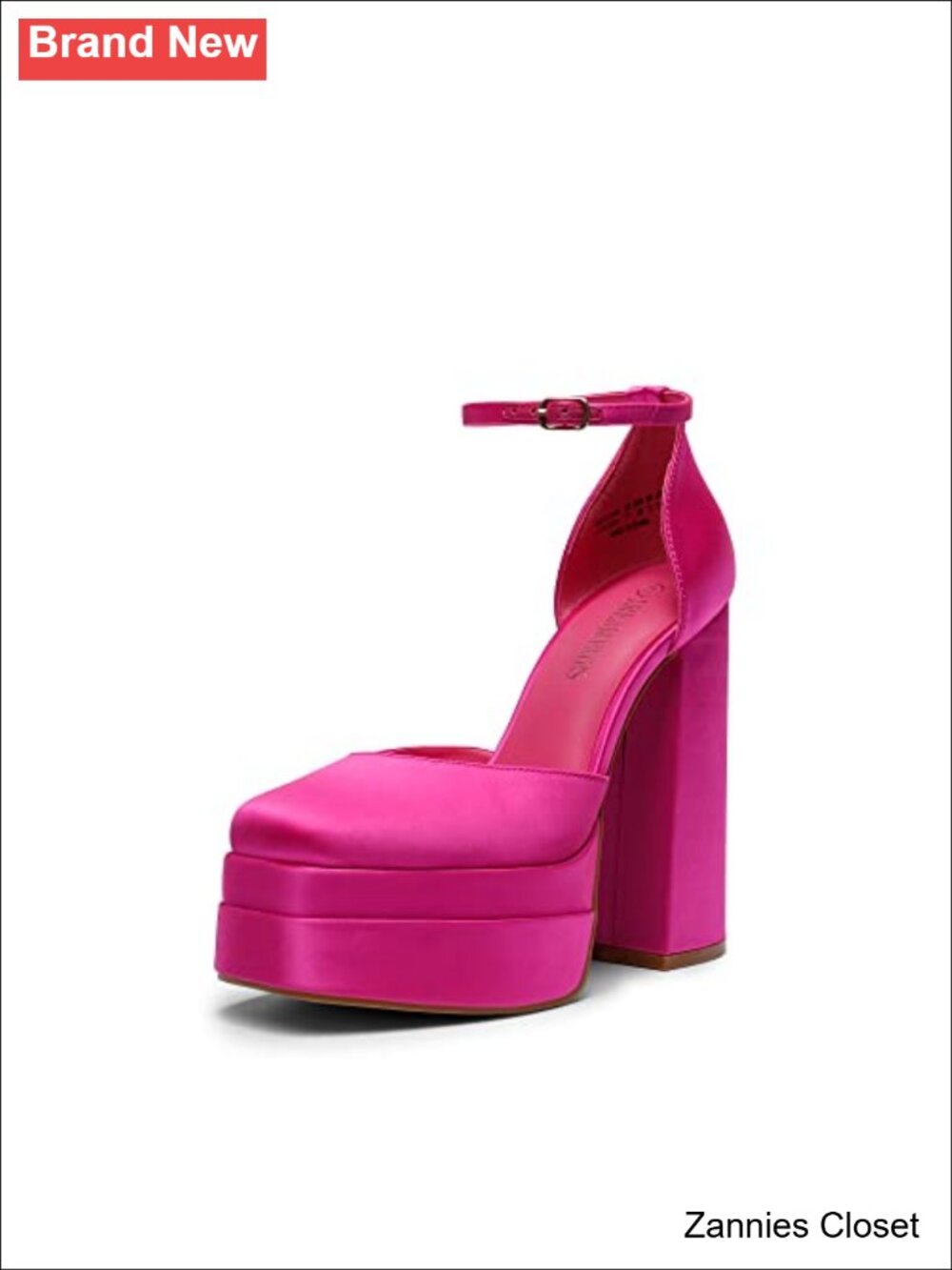✨DREAM PAIRS Women's High Platform Closed Toe Heels Square Toe Ankle Strap